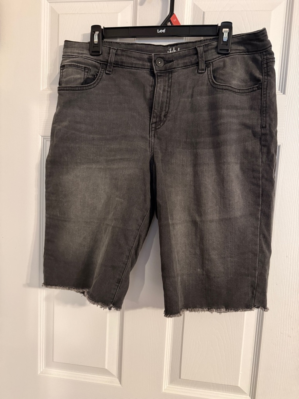 Style & Co. Black Washed Denim Bermuda Shorts